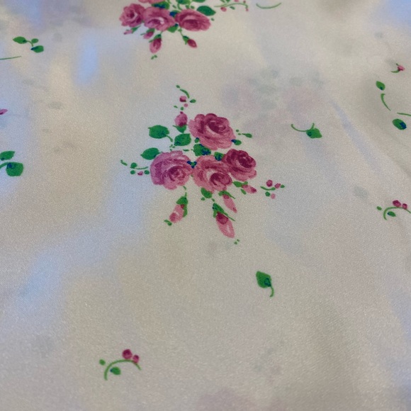 Zara satin midi dress white with pink florals size M 7596/479 - Picture 4 of 8